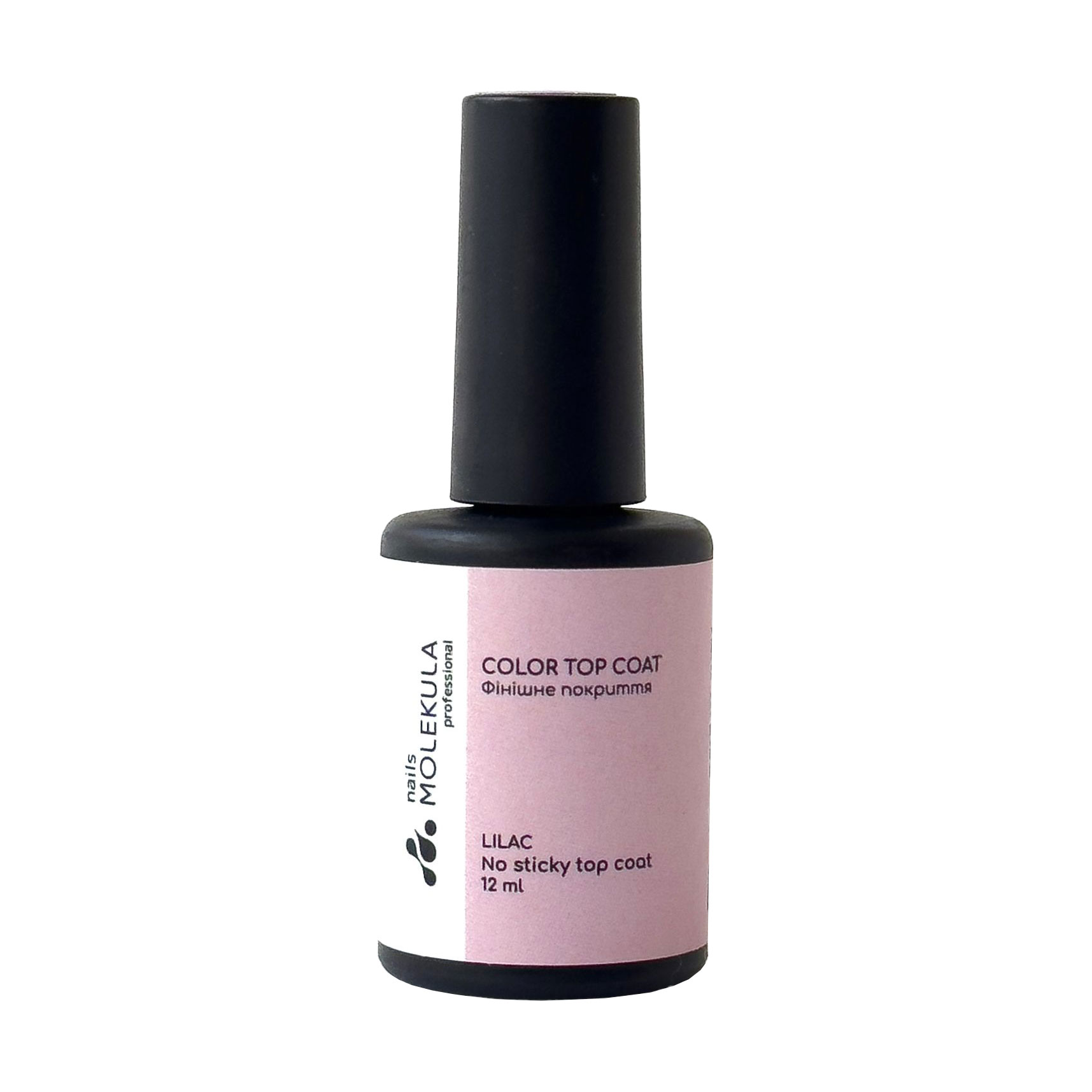 Топ для гель-лаку Nails Molekula Professional No Sticky Top Coat без липкого шару, TC06 Lilac, 12 мл